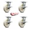 Service Caster 8 Inch Heavy Duty Nylon Caster Set with Roller Bearings and Brakes SCC SCC-35S820-NYR-SLB-4 - alternate 4